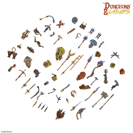 Dungeons & Lasers Miniatures Adventurer's Gear Set