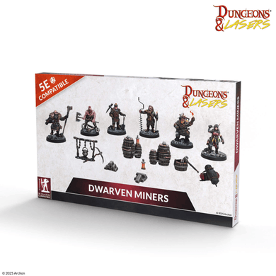 Dungeons & Lasers Miniatures Dwarven Miners