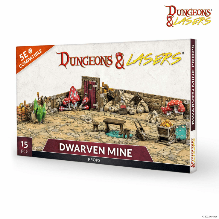Dungeons & Lasers Dwarven Mine Props