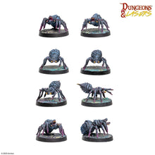 Load image into Gallery viewer, Dungeons &amp; Lasers Miniatures Cave Spiders