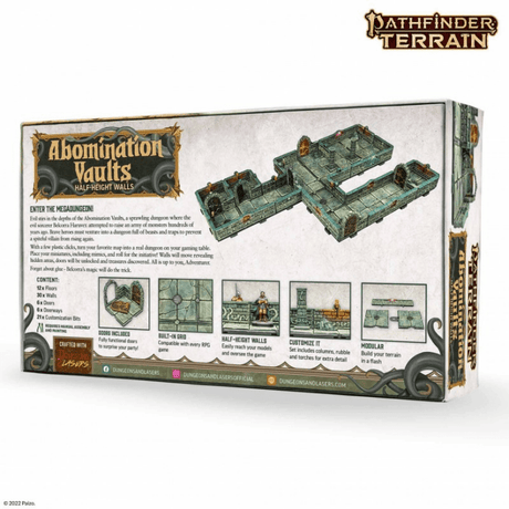 Pathfinder Abomination Vaults Half-Height Walls Terrain