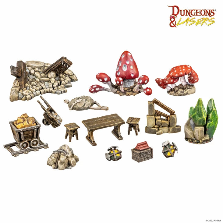 Dungeons & Lasers Dwarven Mine Props