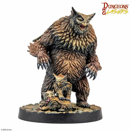 Dungeons & Lasers Miniatures Owlbear Family