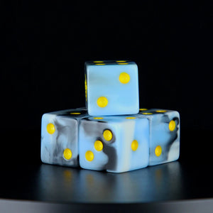 Baron Of Dice Snow Direwolf Square Corner 16mm Dice X25