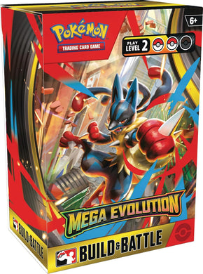 Pokemon TCG Mega Evolution Prerelease Build & Battle Box DISPLAY of 10