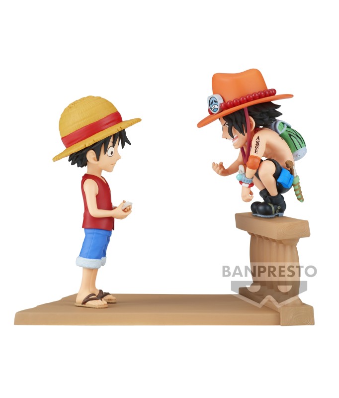 One Piece World Collectable Figure Log Stories Luffy & Ace