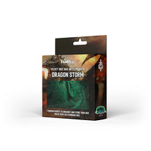 Load image into Gallery viewer, Fanroll Dragon Storm Velvet Compartment Dice Bag - Green Dragon Scales