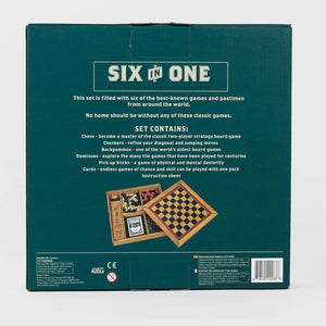 Six in One Wooden Games Compendium