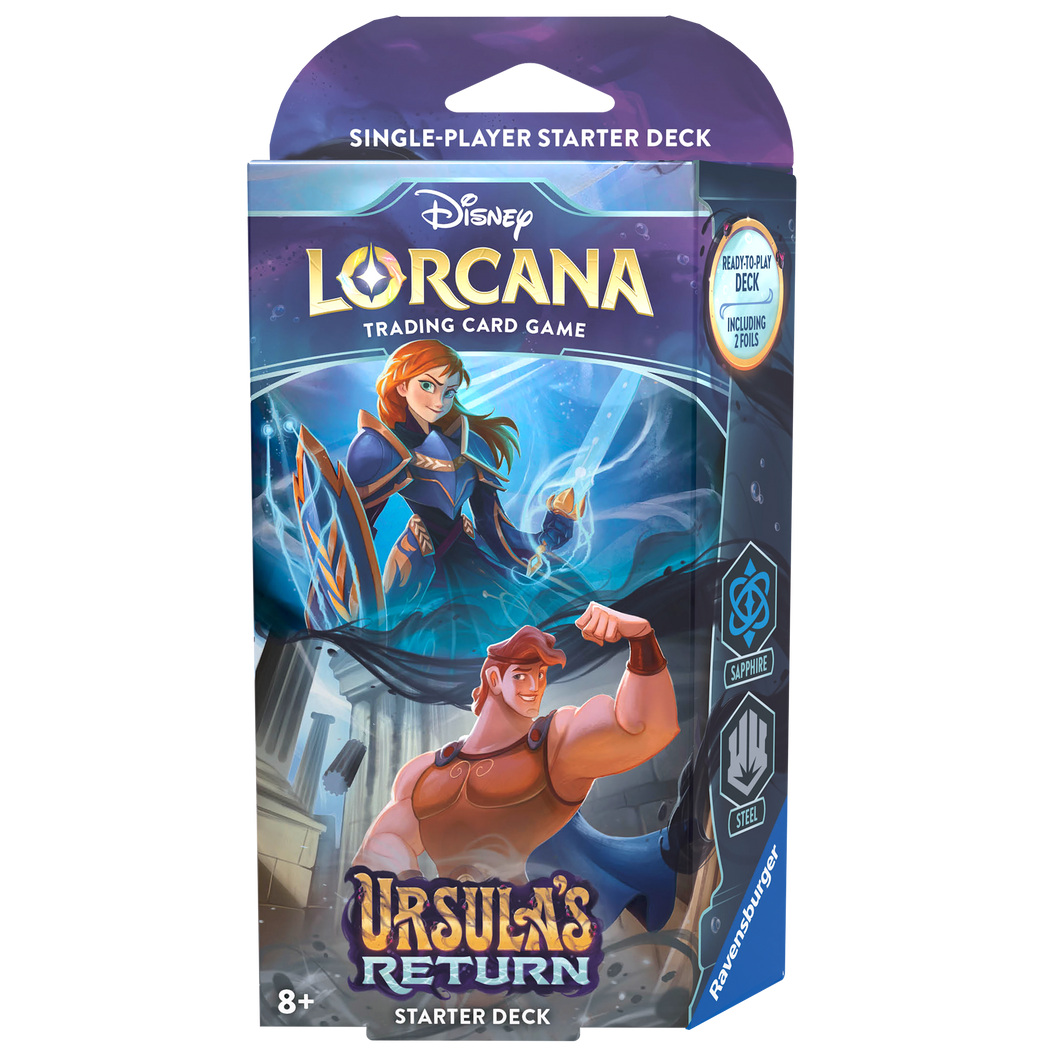 Disney Lorcana TCG: Ursula's Return Anna & Hercules (Sapphire / Steel) Starter Deck