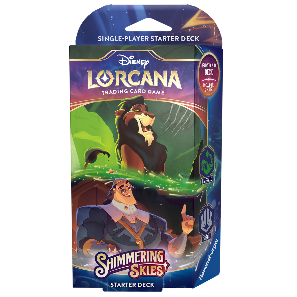 Disney Lorcana TCG: Shimmering Skies Starter Scar & Kronk (Emerald/Steel)