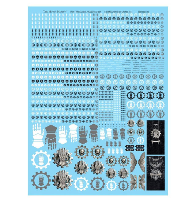 Horus Heresy Iron Hands Legion Transfer Sheet