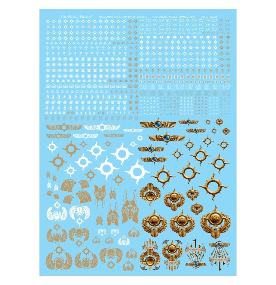 Horus Heresy Thousand Sons Legion Transfer Sheet