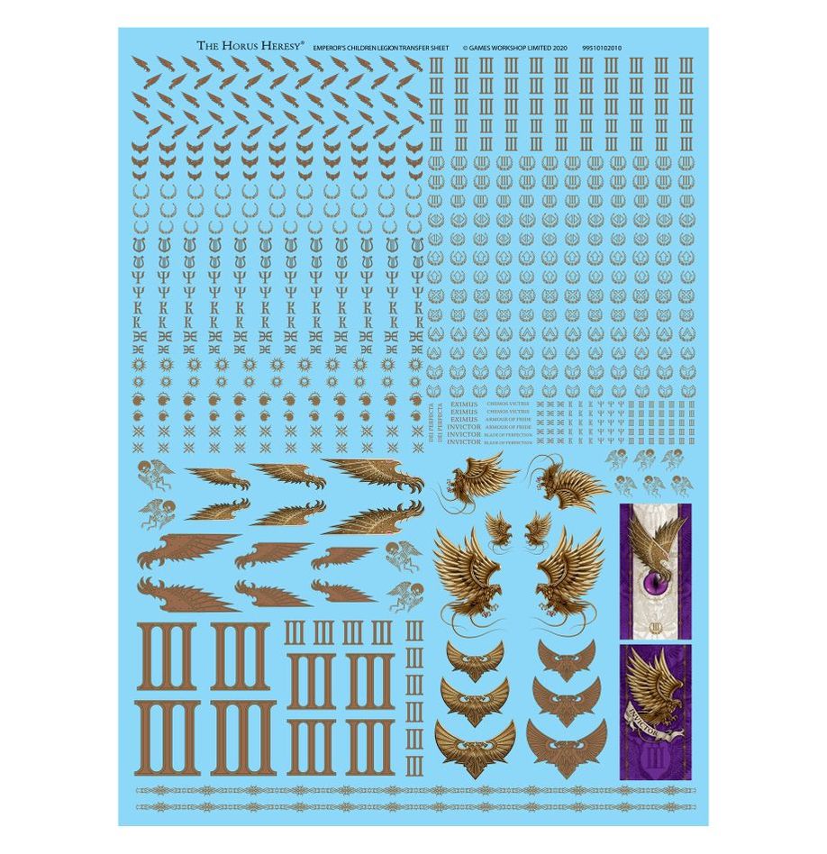 Horus Heresy Emperor's Children Legion Transfer Sheet