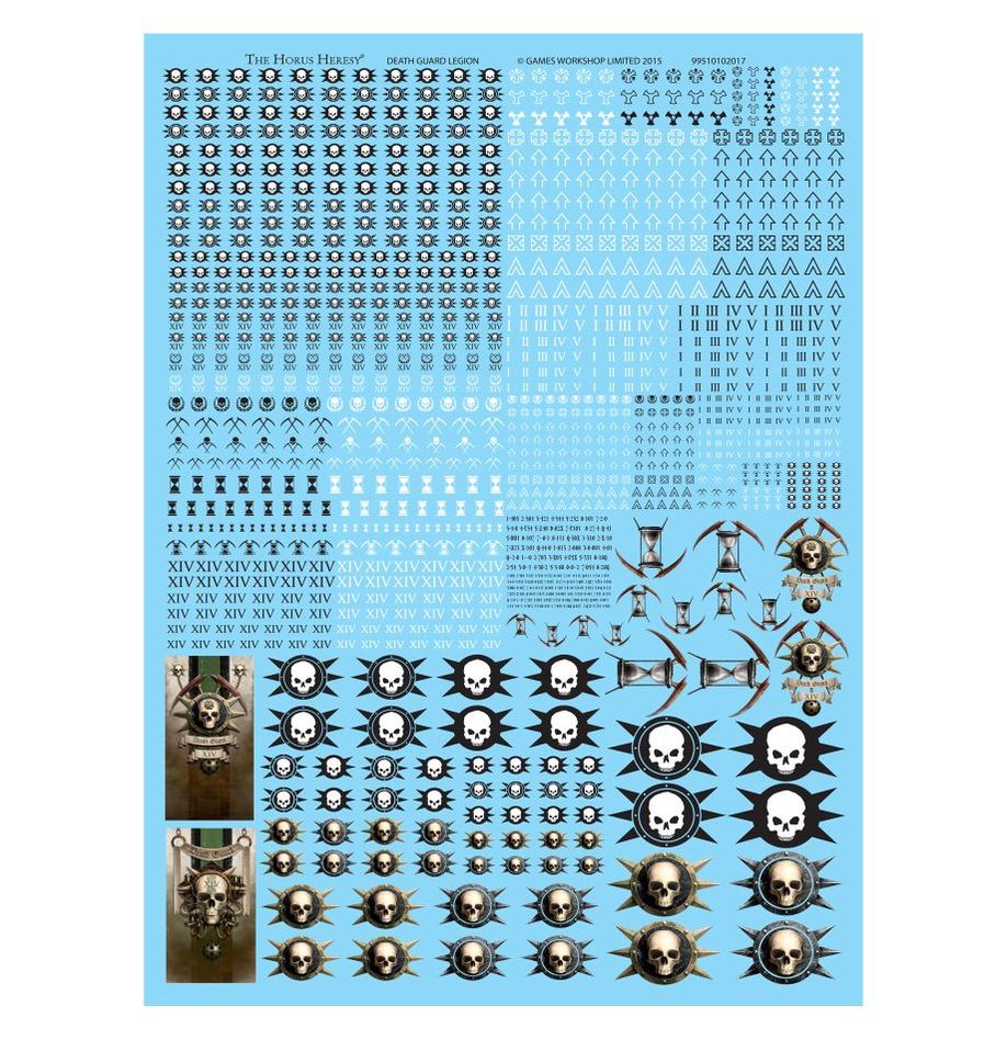 Horus Heresy Death Guard Legion Transfer Sheet