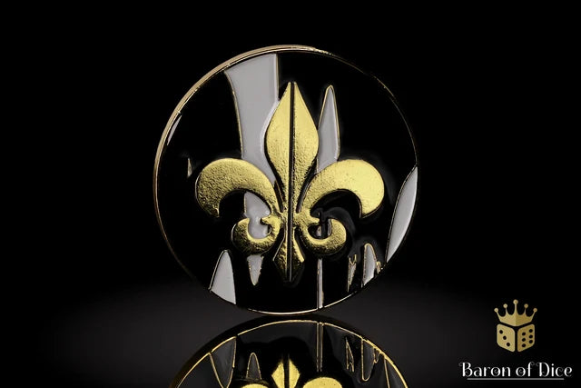 Baron Of Dice 40mm Objective Coin Fleur De Lis