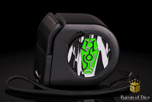 Load image into Gallery viewer, Baron Of Dice Wargaming Tape Measure Coin Green Coffin