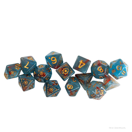 Dungeons & Dragons Adventure Dice by Sirius Dice: Cleric (Light Blue, Red)