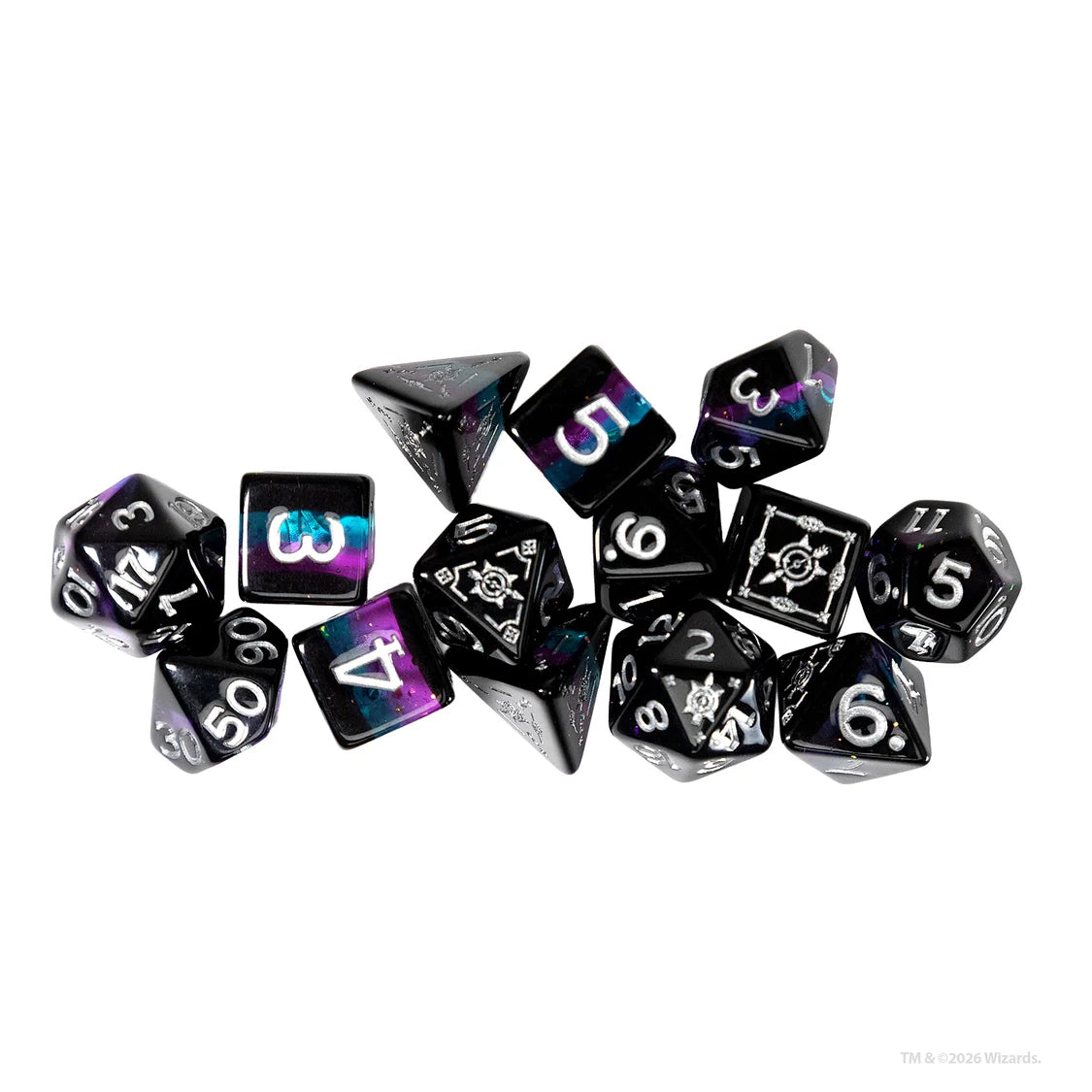 Dungeons & Dragons Adventure Dice by Sirius Dice: Ranger (Black, Blue)