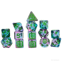 Load image into Gallery viewer, Dungeons &amp; Dragons Adventure Dice by Sirius Dice: Warlock (Purple, Green)