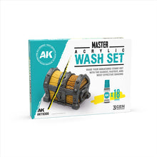 Load image into Gallery viewer, AK Interactive Master Acrylic Wash Set Full Range