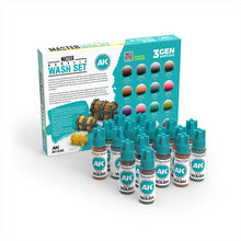 Load image into Gallery viewer, AK Interactive Master Acrylic Wash Set Full Range