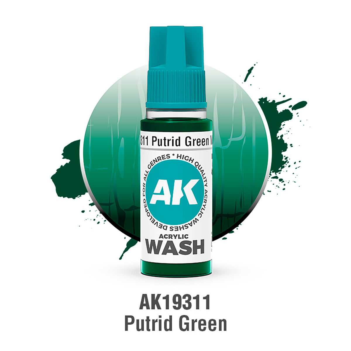 AK Interactive Acrylic Wash - Putrid Green