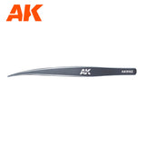 AK Interactive HG Angled Tweezers 02 (Flat-End)