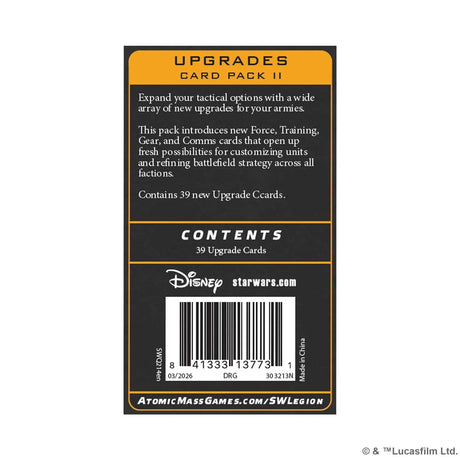 Star Wars Legion Upgrades Card Pack II