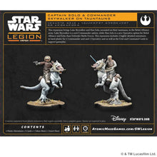 Load image into Gallery viewer, Star Wars Legion: Captain Solo &amp; Commander Skywalker on Tauntuns