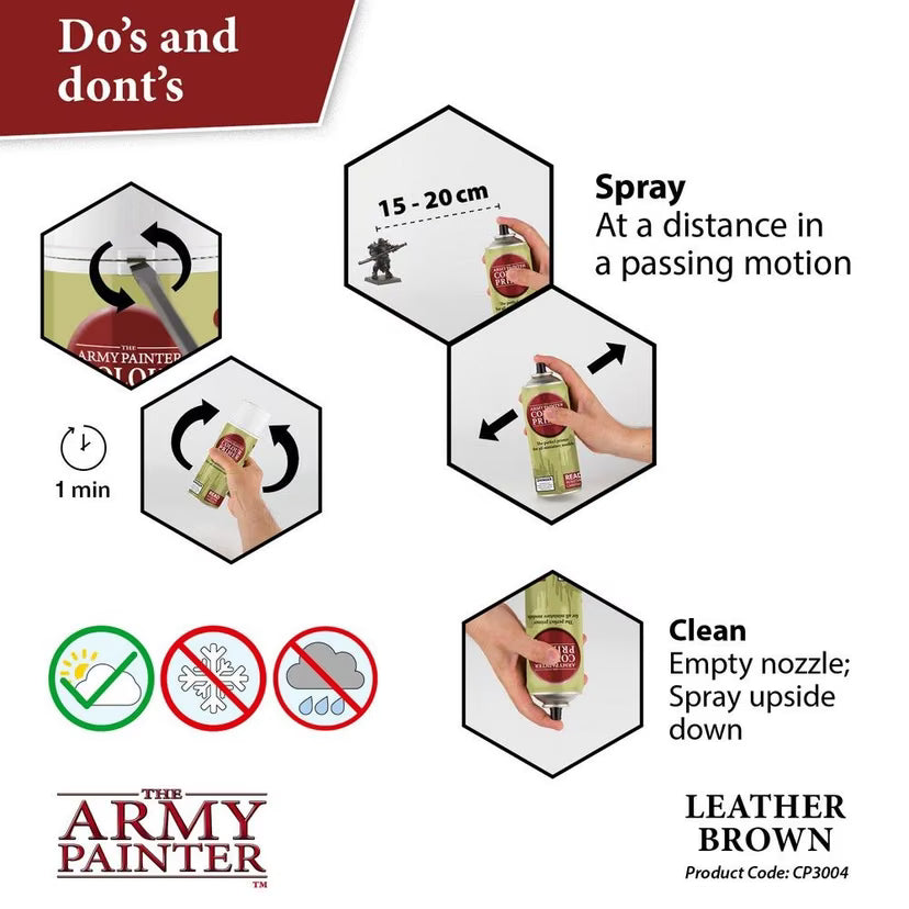 The Army Painter Colour Primer Spray - Leather Brown