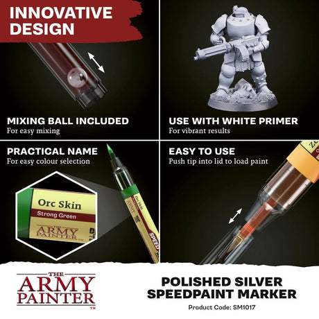 The Army Painter Speedpaint Marker Polished Silver