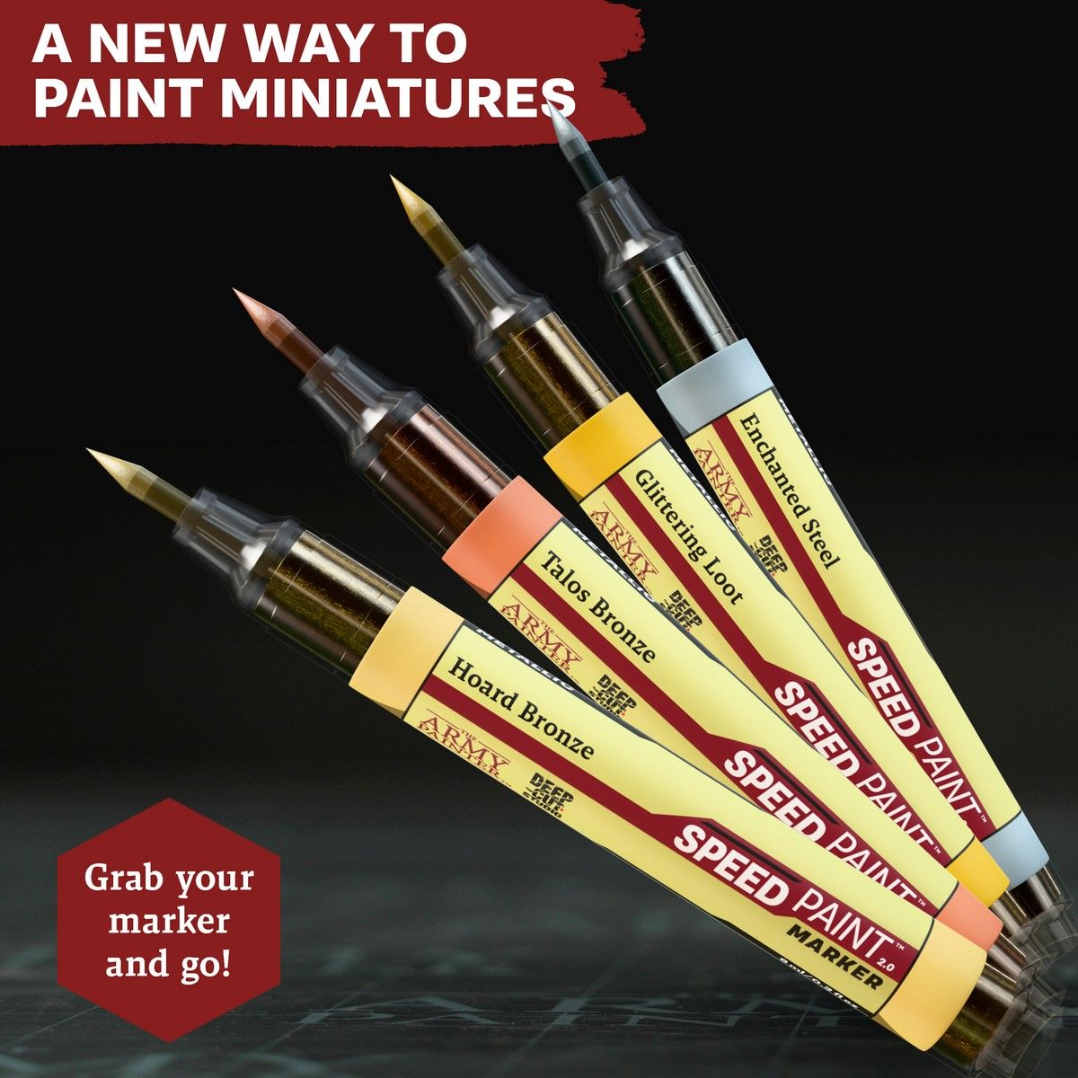 The Army Painter Speedpaint Marker Metallics Set