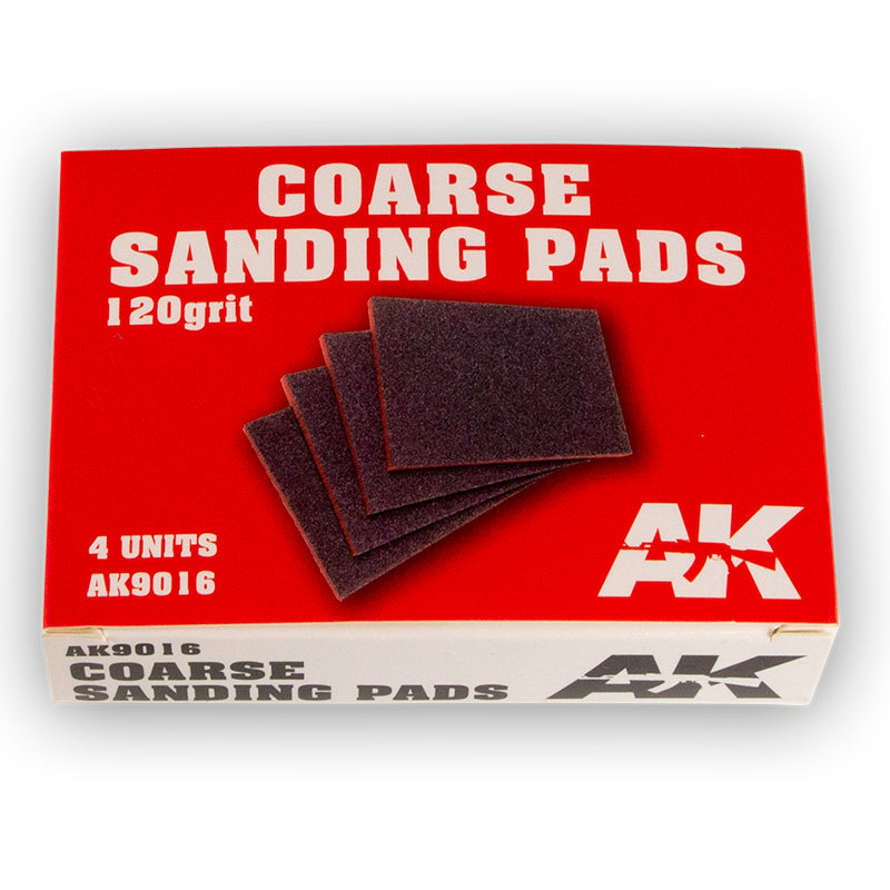 AK Interactive Coarse Sanding Pads 120 Grit 4 Units