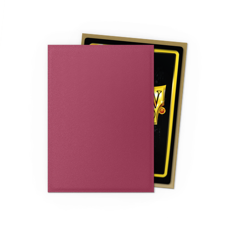 Dragon Shield Dual Matte Sleeves Standard Size 'Alar' - Pomegranate & Gold (100)