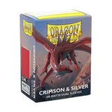 Dragon Shield Matte Dual Sleeves Standard Size - Crimson & Silver (100)