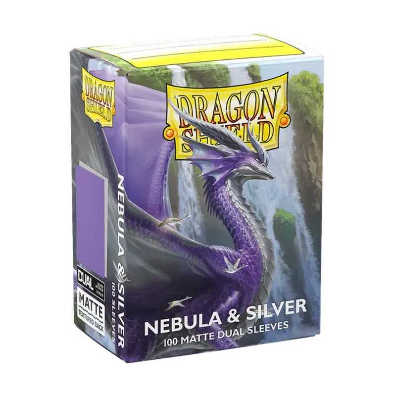 Dragon Shield Matte Dual Sleeves Standard Size - Nebula & Silver (100)