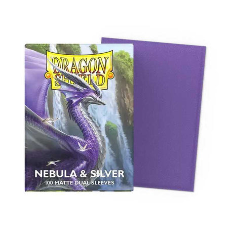 Dragon Shield Matte Dual Sleeves Standard Size - Nebula & Silver (100)