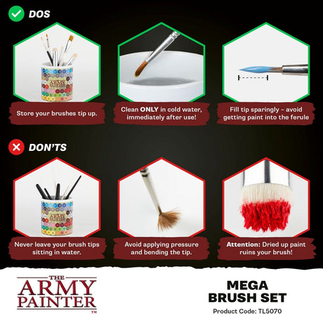 The Army Painter Wargames Mega Brush Set