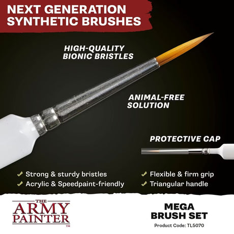 The Army Painter Wargames Mega Brush Set