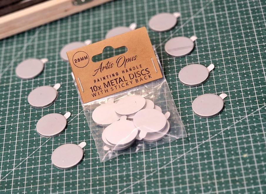 Artis Opus Painting Handle Taped Metal Discs (1inch) x10
