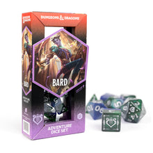 Load image into Gallery viewer, Dungeons &amp; Dragons Adventure Dice by Sirius Dice: Bard - Blue &amp; Green