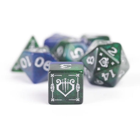 Dungeons & Dragons Adventure Dice by Sirius Dice: Bard - Blue & Green