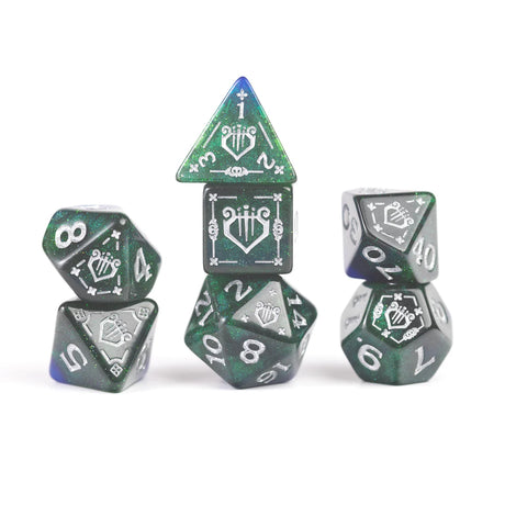 Dungeons & Dragons Adventure Dice by Sirius Dice: Bard - Blue & Green