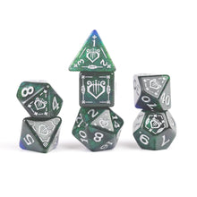 Load image into Gallery viewer, Dungeons &amp; Dragons Adventure Dice by Sirius Dice: Bard - Blue &amp; Green