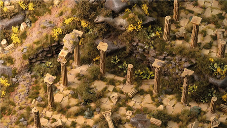 Gamers Grass Golden Mediterranean Temple Basing Box