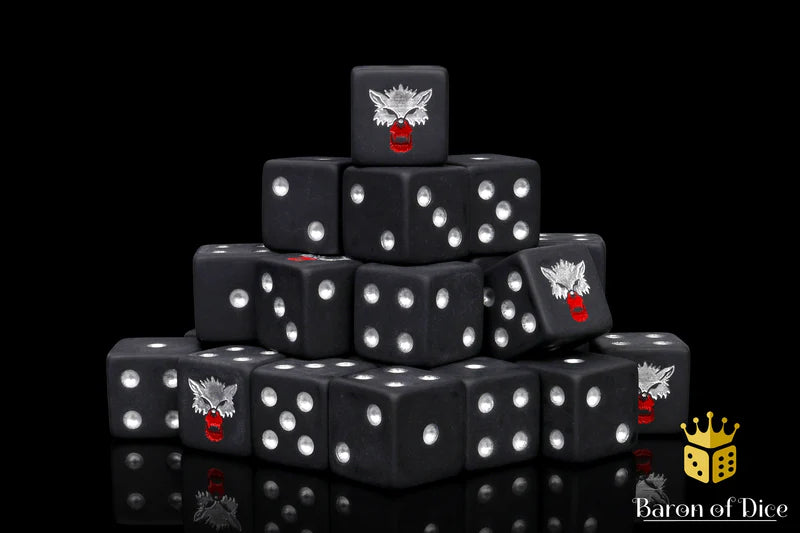 Baron Of Dice Bloody Wolf Dice Square Corner 16mm Dice