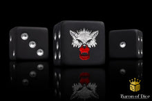 Load image into Gallery viewer, Baron Of Dice Bloody Wolf Dice Square Corner 16mm Dice