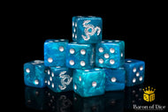 Baron of Dice  Hydra Dice Serpent Blue Square Corner x25