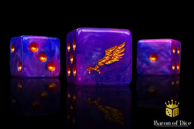 Baron Of Dice Children Of Profligacy Gold Inlay Square Corner 16mm Dice X25