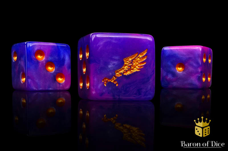 Baron Of Dice Children Of Profligacy Gold Inlay Square Corner 16mm Dice X25